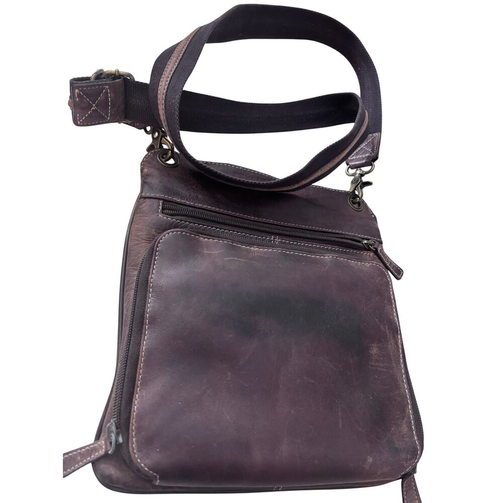 Gun Tote’n Mamas Brown Distressed Leather RFID Protection Crossbody Purse Bag